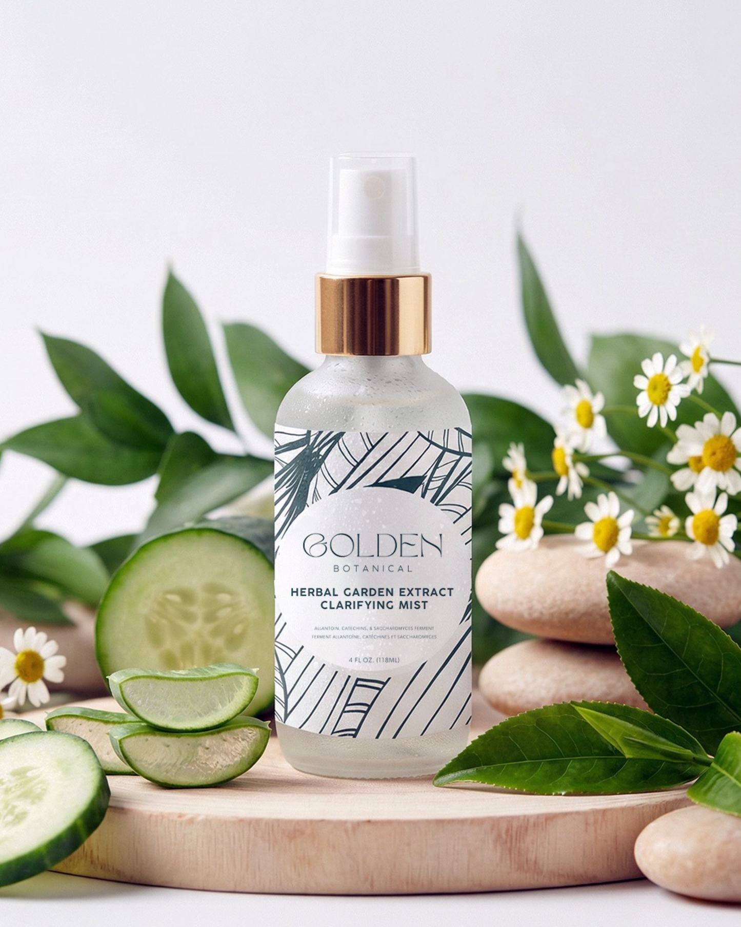 Herbal Garden Extract Clarifying Mist + Allantoin, Catechins, & Saccharomyces Ferment.