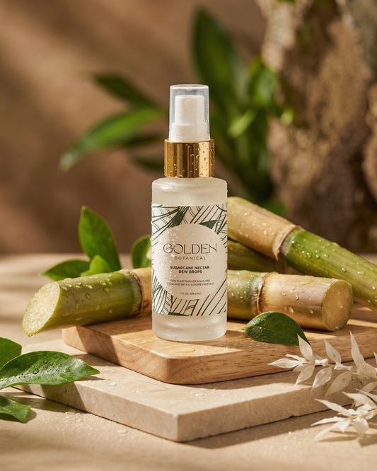 Sugarcane Nectar Dew Drops + 100% Plant-Derived Squalane.
